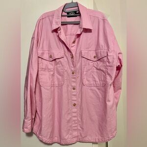 UGG Pink button up slouchy Casual Shirt in great condition. Size XL